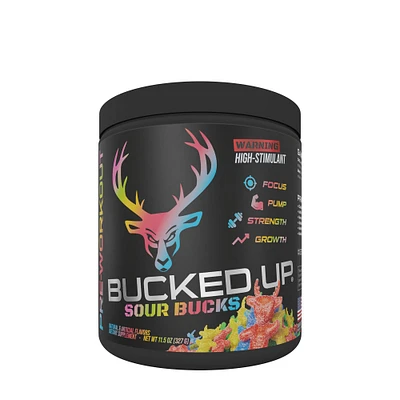 Bucked Up High Stimulant Pre-Workout - Sour Bucks (30 Servings)