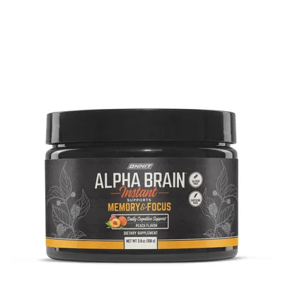 Onnit Alpha Brain Instant Memory & Focus - Peach - 3.8 Oz. (30 Servings)