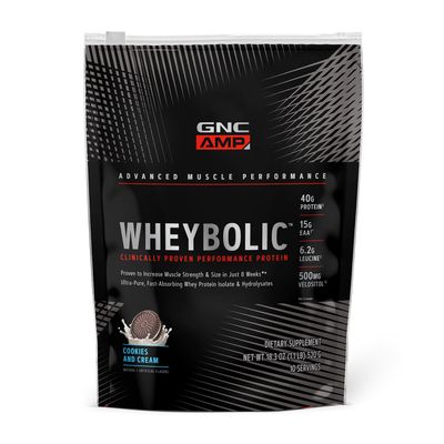 GNC AMP Wheybolic - Cookies and Cream - 1.1 Lb - 10 Servings