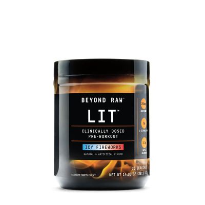 Beyond Raw Lit Pre-Workout - Icy Fireworks - 30 Servings