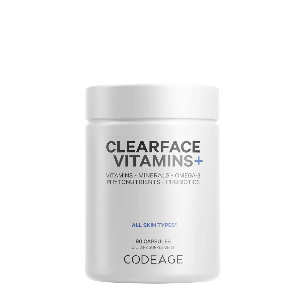 Codeage Clearface Vitamins - Daily Multivitamin - Minerals - Herbs - 90 Capsules (30 Servings)