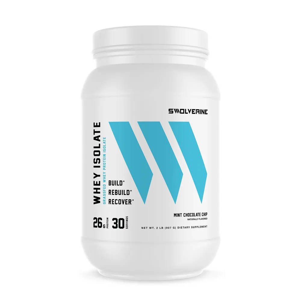 Swolverine Whey Protein Isolate - Mint Chocolate Chip (30 Servings) - 2 lbs.