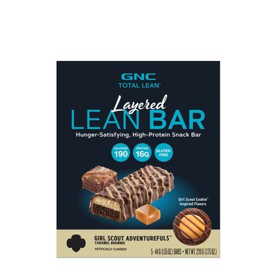 GNC Total Lean Layered Lean Bar - Girl Scout Adventurefuls - 5 Bars