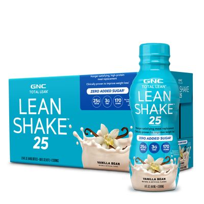 GNC Total Lean Lean Shake 25 Healthy - Vanilla Bean Healthy - 14Oz. (12 Bottles)