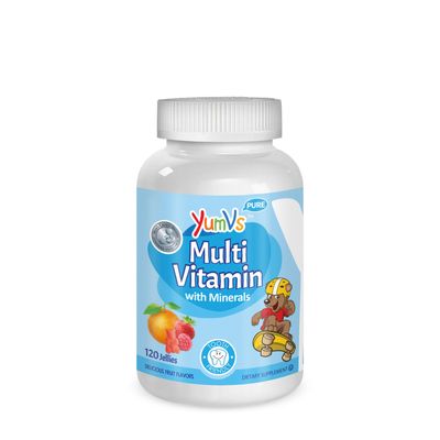 YumVs Multi Vitamin with Minerals - Fruit Flavors - 60 Jellies (30 Servings) - 60 Gummies