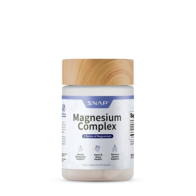 SNAP Supplements Magnesium Complex - 60 Capsules (60 Servings)