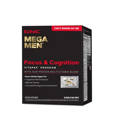GNC Mega Men Focus & Cognition Vitapak Program (30 Servings)