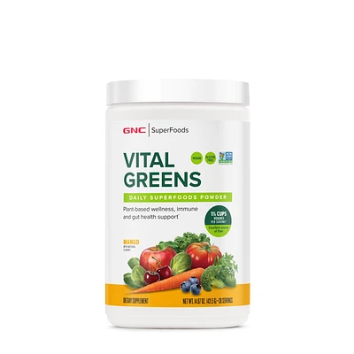 GNC SuperFoods Vital Greens Superfoods Powder Healthy - Mango 14.87Oz (30 Servings)