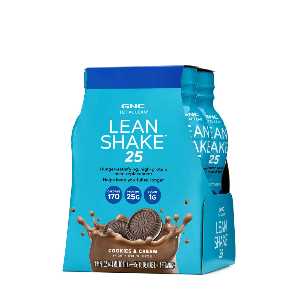 GNC Total Lean Lean Shake - Cookies & Cream - 14Oz. (4 Bottles)