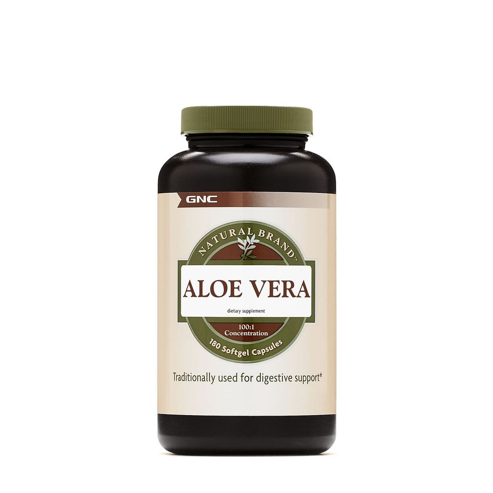 GNC Natural Brand Aloe Vera Gel - 180 Softgels