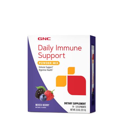GNC Daily Immune Support Powder Mix - Mixed Berry - 14 Packets