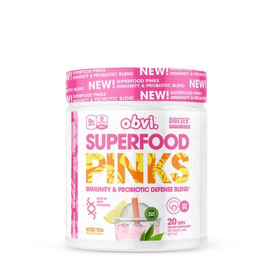 obvi Superfood Pinks Immunity and Probiotic Blend - Iced Tea - 4.37 Oz. (20 Servings)