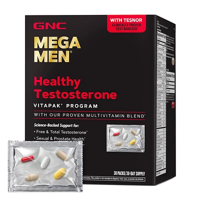 GNC Mega Men Healthy Testosterone Vitapak Program (30 Servings) - 1