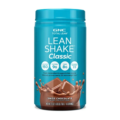 GNC Total Lean Shake Classic Healthy - Swiss Chocolate (16 Servings)