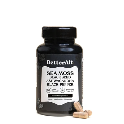 BetterAlt Sea Moss - 120 Capsules (60 Servings)