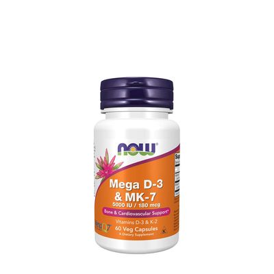 NOW Mega DHealthy -3 and MkHealthy -7 Healthy - 60 Vegetarian Capsules (60 Servings)