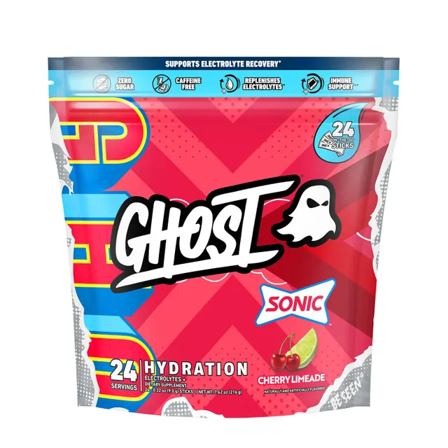 Ghost Hydration Sticks | Lemon Crush 24 Sticks / Lemon Crush