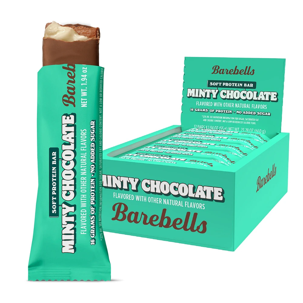 Barebells Soft Protein Bar - Minty Chocolate (12 Bars)