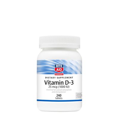 Rite Aid Vitamin D-3 - 240 Tablets - 60 Capsules