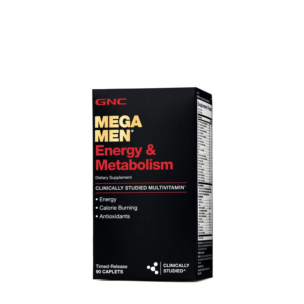 GNC Mega Men Energy & Metabolism Multivitamin Vitamin B - 90 Caplets (45 Servings)