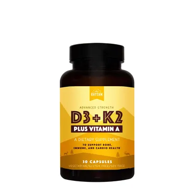 Natural Rhythm D3 + K2 + Vitamin a - 30 Capsues (30 Servings) - 30 Capsules