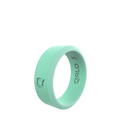 Qalo Women's Modern Turquoise Silicone Ring - Size 8 - 1 Ring