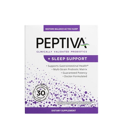 Peptiva Clinically Validated Probiotics + Sleep Support - 30 Capsules (30 Servings)