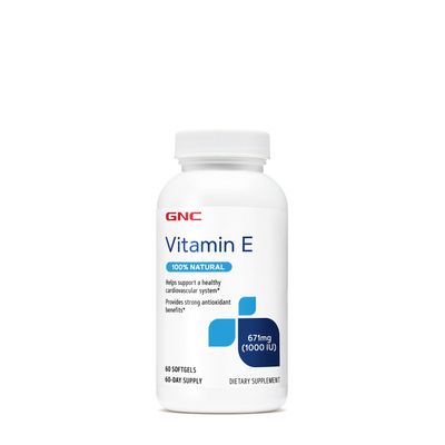 GNC Vitamin E 100% Natural 1000Iu - 60 Softgels