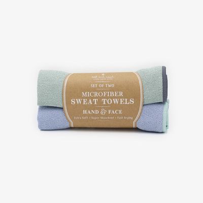 Oak and Reed Sweat Towels -Turquoise/purple - Set Of 2 - 2 Towels