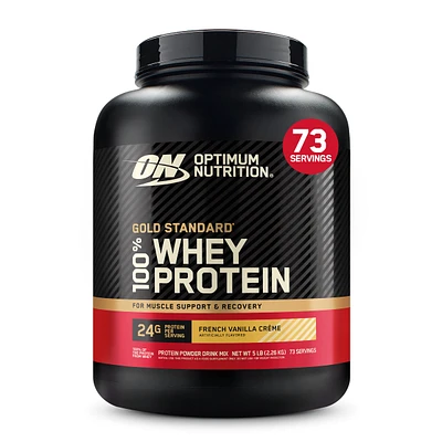 Optimum Nutrition Gold Standard 100% Whey Protein - French Vanilla Creme (73 Servings) 5 lbs.