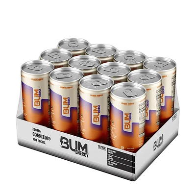 Bum Energy Energy Drink - Orange Sunrise - 12Oz. (12 Cans) - Zero Sugar