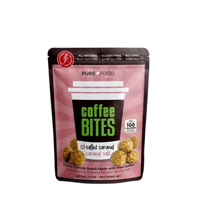 Pure Food Coffee Bites - Salted Caramel - 3 Servings - Pack