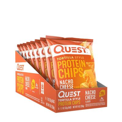 Quest Tortilla Style Protein Chips - Nacho Cheese - 8 Bag