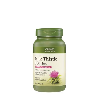 GNC Herbal Plus Milk Thistle 1300Mg - 120 Capsules