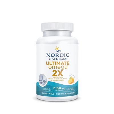Nordic Naturals Ultimate Omega 2X Healthy - Lemon Healthy - 60 Softgels (30 Servings)