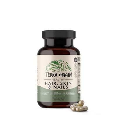 Terra Origin Healthy Hair, Skin & Nails Supplement - 60 Capsules
