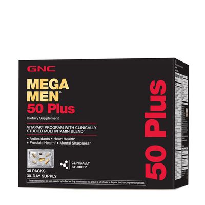 GNC Mega Men 50 Plus Vitapak Program - 30 Vitapaks - 30 Pack