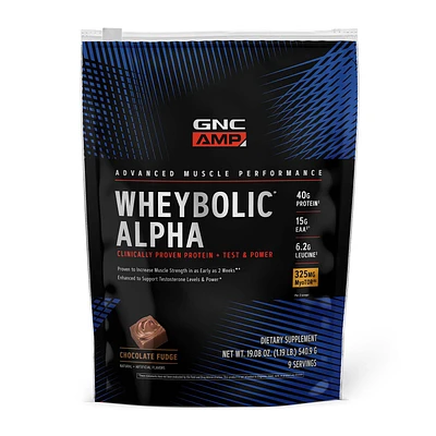GNC AMP Whey Proteinbolic Alpha with Myotor Healthy - Chocolate Fudge (9 Servings)