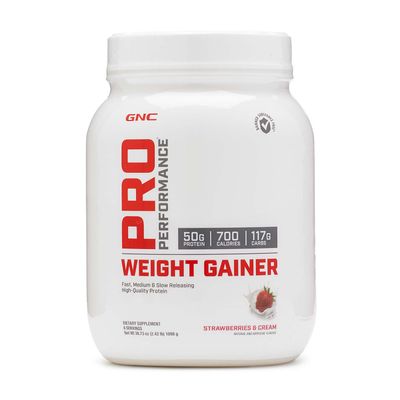 GNC Pro Performance Weight Gainer - Strawberries and Cream - 2.42 Lb.