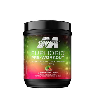 MuscleTech Euphoriq Nootropic Energy Pre-Workout - Watermelon Candy - 12.06 Oz