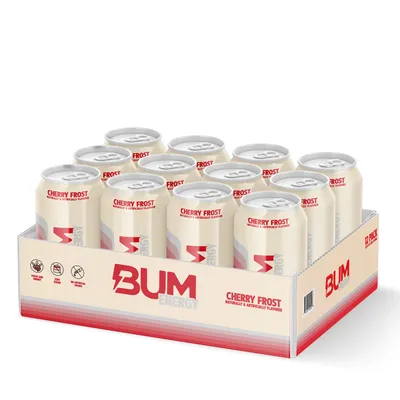 Bum Energy Energy Drink - Cherry Frost - 12Oz. (12 Cans) - Zero Sugar