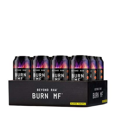 Beyond Raw Burn Mf On-The-Go Metabolic Activator - Jalapeno Pineapple - 12 Cans