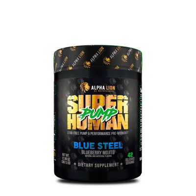 Alpha Lion Superhuman Pump Stim-Free Pump Pre-Workout - Blueberry Mojito - 12.96 Oz