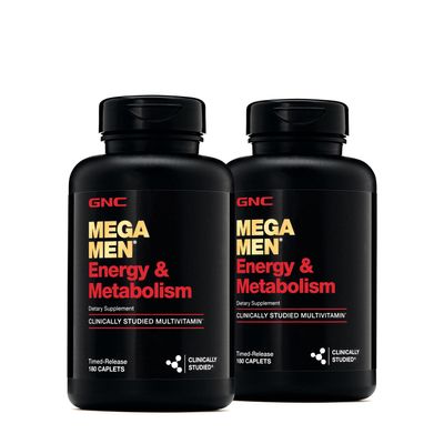 GNC Mega Men Energy & Metabolism - 180 Caplets - Twin Pack