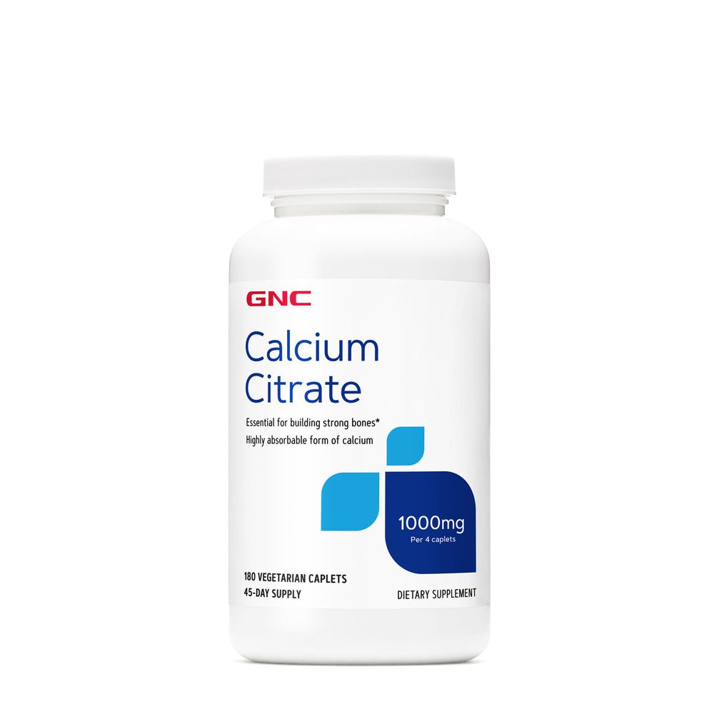GNC Calcium Citrate 1000Mg - 180 Caplets (90 Servings)