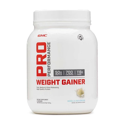 GNC Pro Performance Weight Gainer Healthy - Vanilla Ice Cream (6 Servings) 3 lbs.