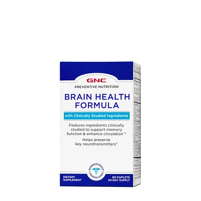 GNC Preventive Nutrition Brain Health Formula Healthy - 60 Caplets (30 Servings)