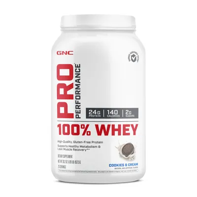 GNC Pro Performance 100% Whey - Cookies and Cream - 25 Servings