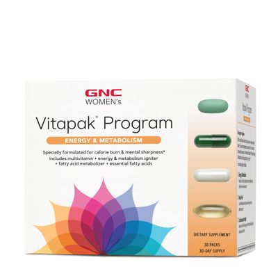 GNC Women's Vitapak Program Energy and Metabolism - 30 Vitapaks (30 Servings) - 30 Pack