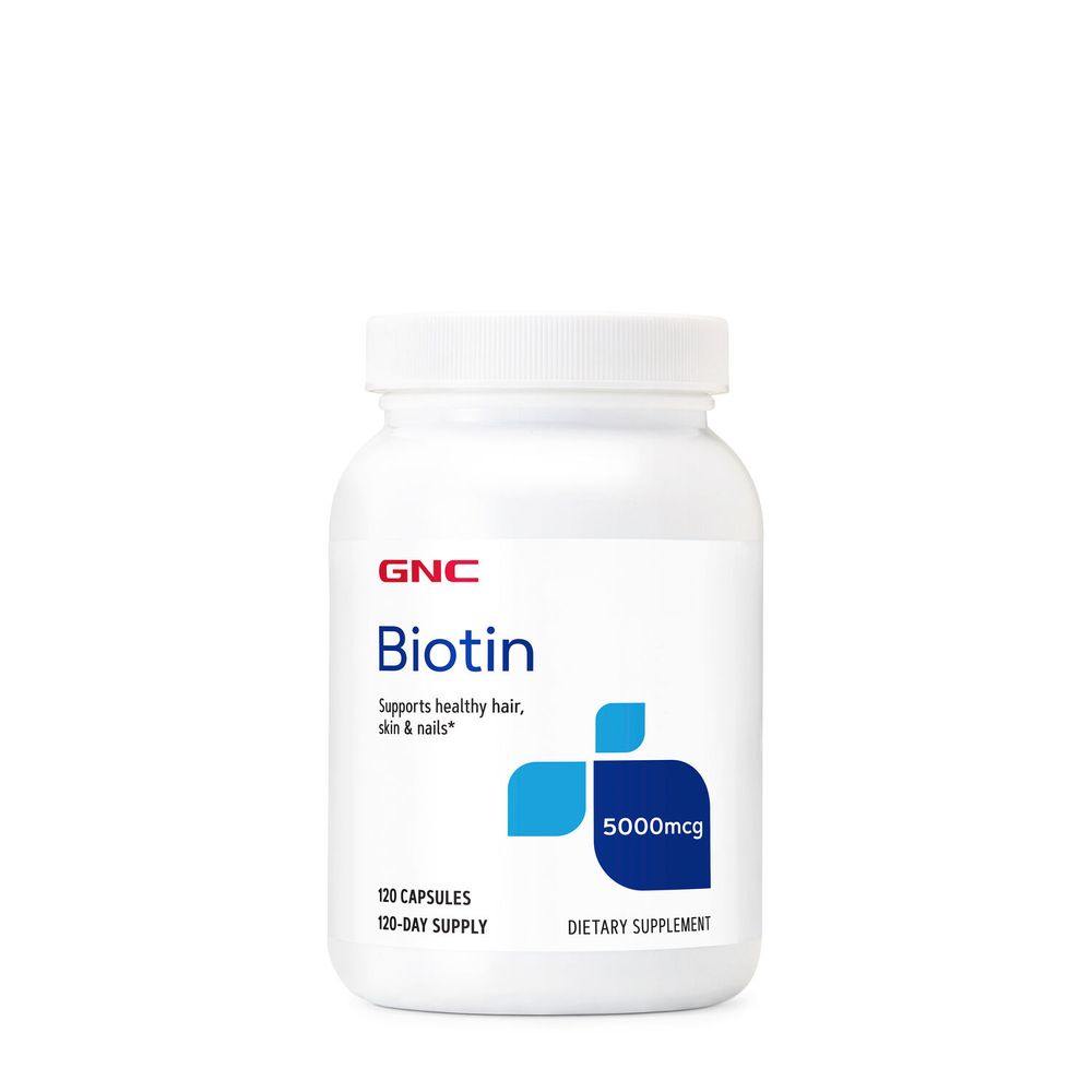 GNC Biotin 5000 Mcg Healthy - 120 Capsules (120 Servings)